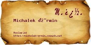 Michalek Ármin névjegykártya